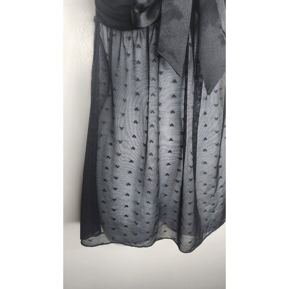 Victoria's Secret Sexy Black Mesh Sleeping Dress Halter Neck Open Back M - Picture 3 of 6